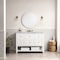 James Martin Vanities Breckenridge 48in Single Vanity, Bright White w/ 3 CM Carrara Marble Top 330-V48-BW-3CAR - alternate 4